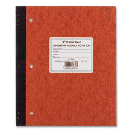 National Duplicate Laboratory Notebooks, Quadrille Rule Sets, Brown Cover, 11 x 9.25, 100 Two-Sheet Sets (43649)