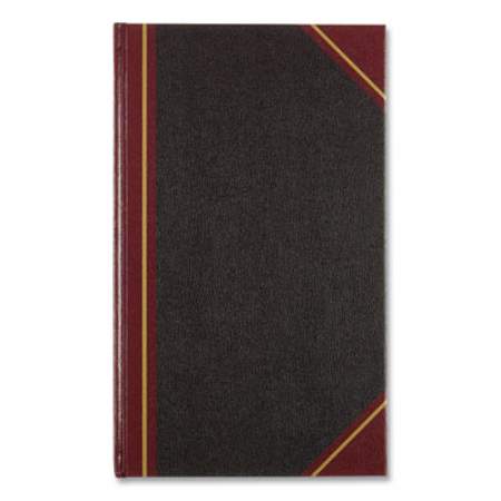 National Texthide Eye-Ease Record Book, Black/Burgundy/Gold Cover, 14.25 x 8.75 Sheets, 300 Sheets/Book (57131)