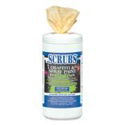 SCRUBS Graffiti and Paint Remover Towels, Orange on White, 10 x 12, 30/Can, 6 Cans/Case (90130CT)