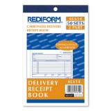 Rediform Delivery Receipt Book, Three-Part Carbonless, 6.38 x 4.25, 1/Page, 50 Forms (6L614)