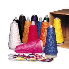 Pacon Trait-tex Double Weight Yarn Cones, 2-Ply, 2 oz, 100% Acrylic, Assorted Colors, 12/Box (00590)