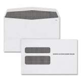 TOPS W-2 Laser Double Window Envelope, Commercial Flap, Gummed Closure, 5.63 x 9, White, 50/Pack (2219LR)