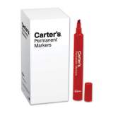 Carter's Large Desk Style Permanent Marker, Broad Chisel Tip, Red, Dozen (27177DZ)