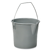 7240000606006, SKILCRAFT Utility Pail, 10 qt, Polyethylene, Gray, 10" dia (0606006)