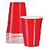 SOLO Party Plastic Cold Drink Cups, 16 oz, Red, 50/Pack (P16RPK)