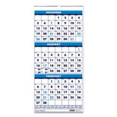AbilityOne 7510016828097 SKILCRAFT 14-Month Wirebound Wall Calendar, 12.25 x 26, White/Black/Blue Sheets, 14-Month (Dec-Jan): 2021-2023