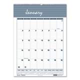 AbilityOne 7510016007579 SKILCRAFT Monthly Wall Calendar, 15.5 x 22, White/Blue/Gray Sheets, 12-Month (Jan to Dec): 2022