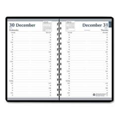 AbilityOne 7530016007576 SKILCRAFT Daily Appointment Planner, Wirebound: Non-Refillable, 8 x 5, Black Cover, 12-Month (Jan to Dec): 2022