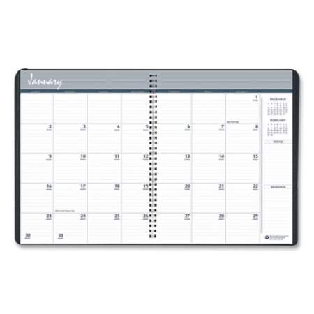 AbilityOne 7530016007602 SKILCRAFT Monthly Appointment Planner, Wirebound, 11 x 8.5, Black Cover, 14-Month (Dec-Jan): 2021 to 2023