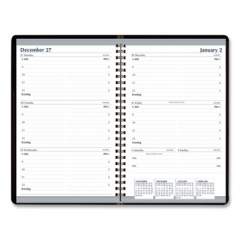 AbilityOne 7530016007619 SKILCRAFT Weekly Appointment Planner, 8 x 5, Black Cover, 12-Month (Jan to Dec): 2022