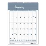 AbilityOne 7530016007633 SKILCRAFT Monthly Wall Calendar, 12 x 17, White/Blue/Gray Sheets, 12-Month (Jan to Dec): 2022