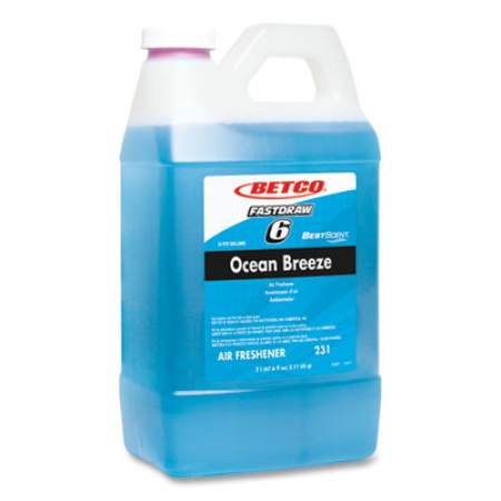 Betco BestScent Ocean Breeze Deodorizer, Ocean Breeze Scent, 67.6 oz FastDraw Bottle, 4/Carton (2314700)