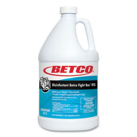 Betco Fight Bac RTU Disinfectant Liquid, Citrus Floral, 1 gal Bottle (3110400)