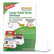 Blanks/USA Table Tent, 80 lb, 12 x 18, White, 2 Tents/Sheet, 50 Sheets/Pack (01FLWH)