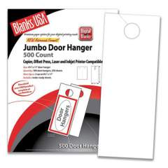 Blanks/USA Jumbo Micro-Perforated Door Hangers, 90 lb, 8.5 x 11, White, 2 Hangers/Sheet, 250 Sheets/Pack (5X9WH)