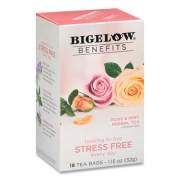 Bigelow Benefits Rose & Mint Herbal Tea Bags, 0.6 oz Tea Bag, 18/Box (1027)