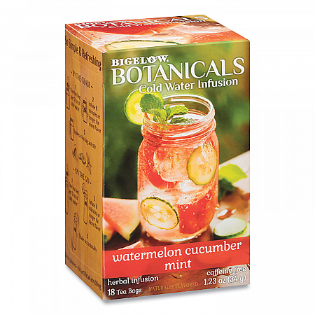 Botanicals Watermelon Cucumber Mint Cold Water Herbal Infusion, 0.7 oz Tea Bag, 18/Box (39004)