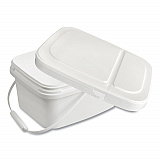Polypropylene Dry Wipe Charging Bucket, White, 12/Box (D1229387)