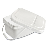Polypropylene Dry Wipe Charging Bucket, White, 12/Box (D1229387)