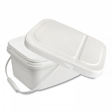 Polypropylene Dry Wipe Charging Bucket, White, 12/Box (D1229387)