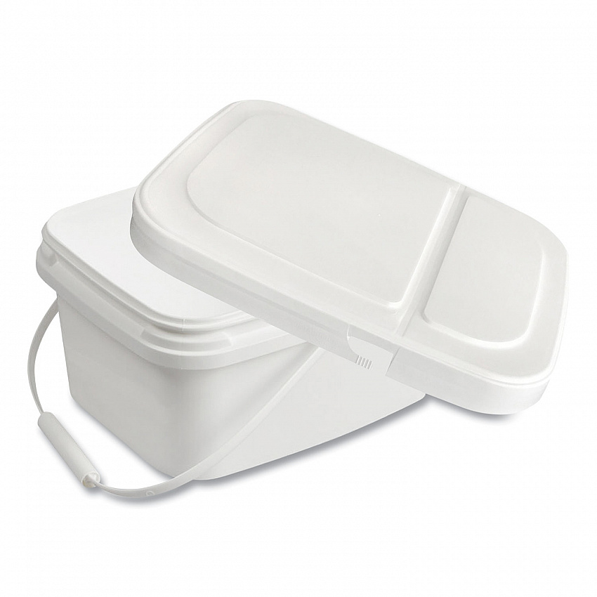 Polypropylene Dry Wipe Charging Bucket, White, 12/Box (D1229387)