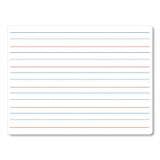 Flipside Two-Sided Red and Blue Ruled Lap-Size Dry Erase Board, 12 x 9, Ruled White Front Surface, Unruled White Back Surface (10034)