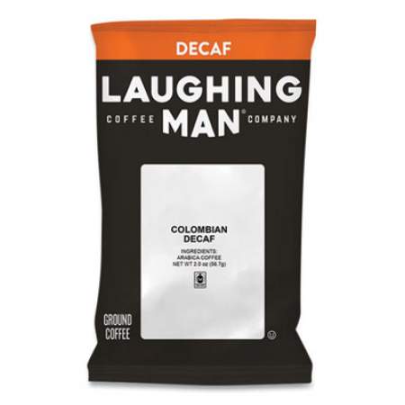 Laughing Man Coffee Company Colombian Decaf Coffee Fraction Packs, 2 oz, 18/Box (386644)