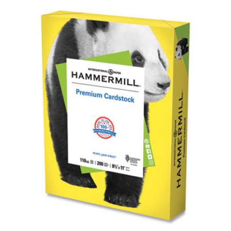 Hammermill Premium Cardstock, 110 lb, 8.5 x 11, Yellow, 200/Ream (168370R)