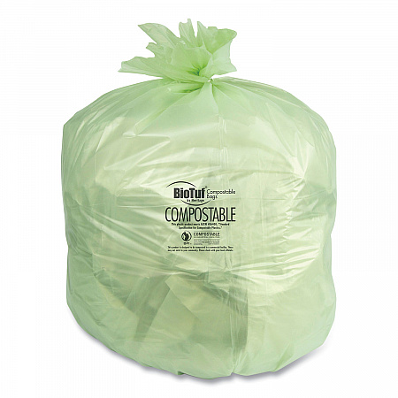 Biotuf Compostable Can Liners, 30 gal, 1 mil, 28