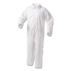 KleenGuard A35 Liquid and Particle Protection Coveralls, Zipper Front, 2X-Large, White, 25/Carton (38920)