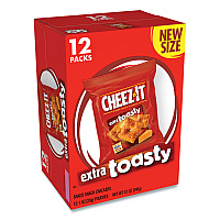 Baked Snack Crackers, Extra Toasty Crackers, 1 oz Bag, 12/Box (KEE11716)