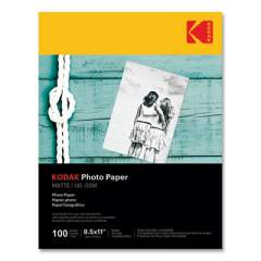 Kodak Photo Paper, 7.2 mil, 8.5 x 11, Matte White, 100/Pack (41184)