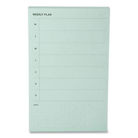Noted by Post-it Brand Weekly Planner Pad, 4.9 x 7.7, Green, 100-Sheet (58GRN)