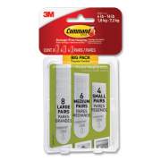 Command Picture Hanging Strips Big Pack, Removable, (4) Small, (6) Medium, (8) Large, White, 18 Pairs/Pack (17211BPES)
