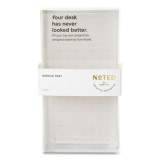 Noted by Post-it Brand Acrylic Pen Tray, Holds 3 x 3 Note Pad, 3.5 x 6.5, Clear (TRAY36)
