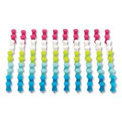 Poppin Push Pins, Rubber Head,  0.75" Pin, Assorted Colors, 100/Box (105923)