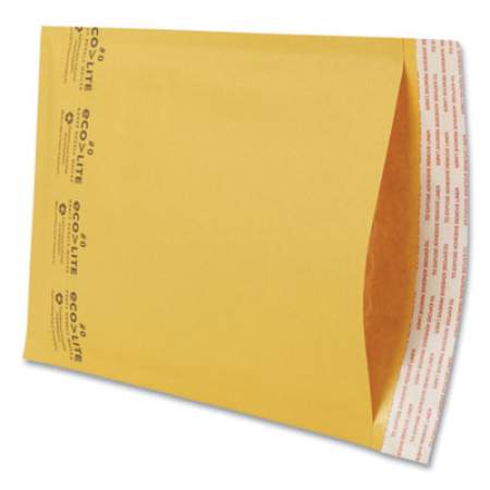 Polyair Ecolite Bubble Mailers, #0, Duraliner Bubble Lining, Square Flap, Self-Adhesive Closure, 6 x 10, Gold, 250/Carton (760RC)