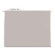 Smead TUFF Extra Capacity Hanging File Folders w/ Easy Slide Tab, 4" Expansion, Letter, Steel Gray,18/Box (64242)
