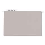 Smead TUFF Extra Capacity Hanging File Folders w/ Easy Slide Tab, 4" Expansion, Legal, Steel Gray,18/Box (64342)