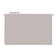 Smead TUFF Extra Capacity Hanging File Folders w/ Easy Slide Tab, 4" Expansion, Legal, Steel Gray,18/Box (64342)