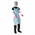 Disposable Food Service Apron, 28 x 46, Polyethylene, One Size Fits Most, White, 100/Box (P2846BX)
