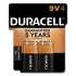 Duracell CopperTop Alkaline 9V Batteries, 4/Pack (MN16RT4Z)