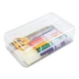 Advantus Gem Polypropylene Pencil Box with Lid, Clear, 8 1/2 x 5 1/4 x 2 1/2 (34104)