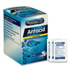 PhysiciansCare Antacid Calcium Carbonate Medication, Two-Pack, 50 Packs/Box (90089)