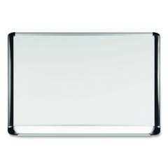 MasterVision Lacquered steel magnetic dry erase board, 24 x 36, Silver/Black (MVI030201)