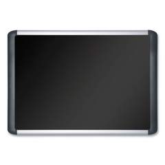 MasterVision Black fabric bulletin board, 48 x 72, Silver/Black (MVI270301)