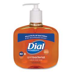 Dial Professional Gold Antibacterial Liquid Hand Soap, Floral, 16 oz Pump, 12/Carton (80790CT)