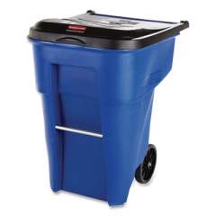 Rubbermaid Commercial Brute Rollout Container, Square, Plastic, 50 gal, Blue (9W27BLU)