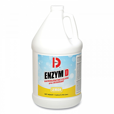 Enzym D Digester Liquid Deodorant, Lemon, 1 gal Bottle, 4/Carton (1500)
