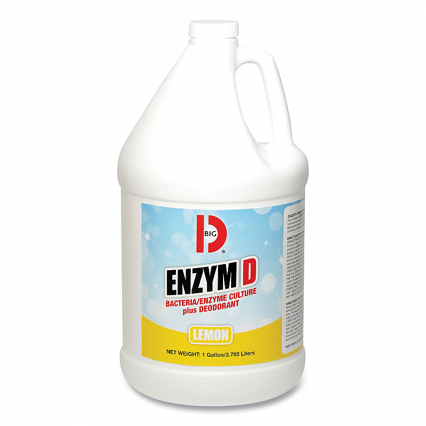 Enzym D Digester Liquid Deodorant, Lemon, 1 gal Bottle, 4/Carton (1500)